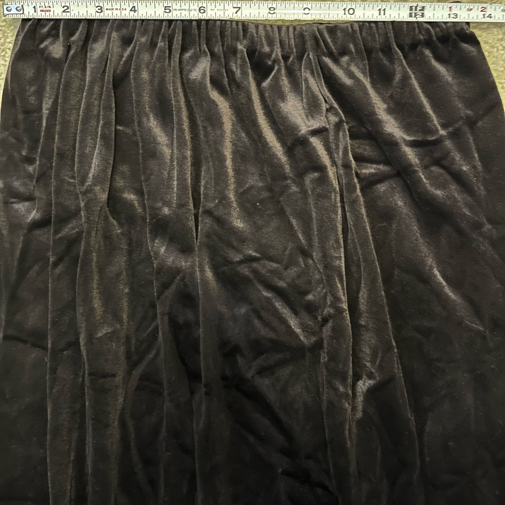 Vintage Black Velvet Maxi Skirt - Picture 3 of 7